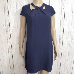 CeCe Navy Dress Cap Sleeves Cutouts Size 4